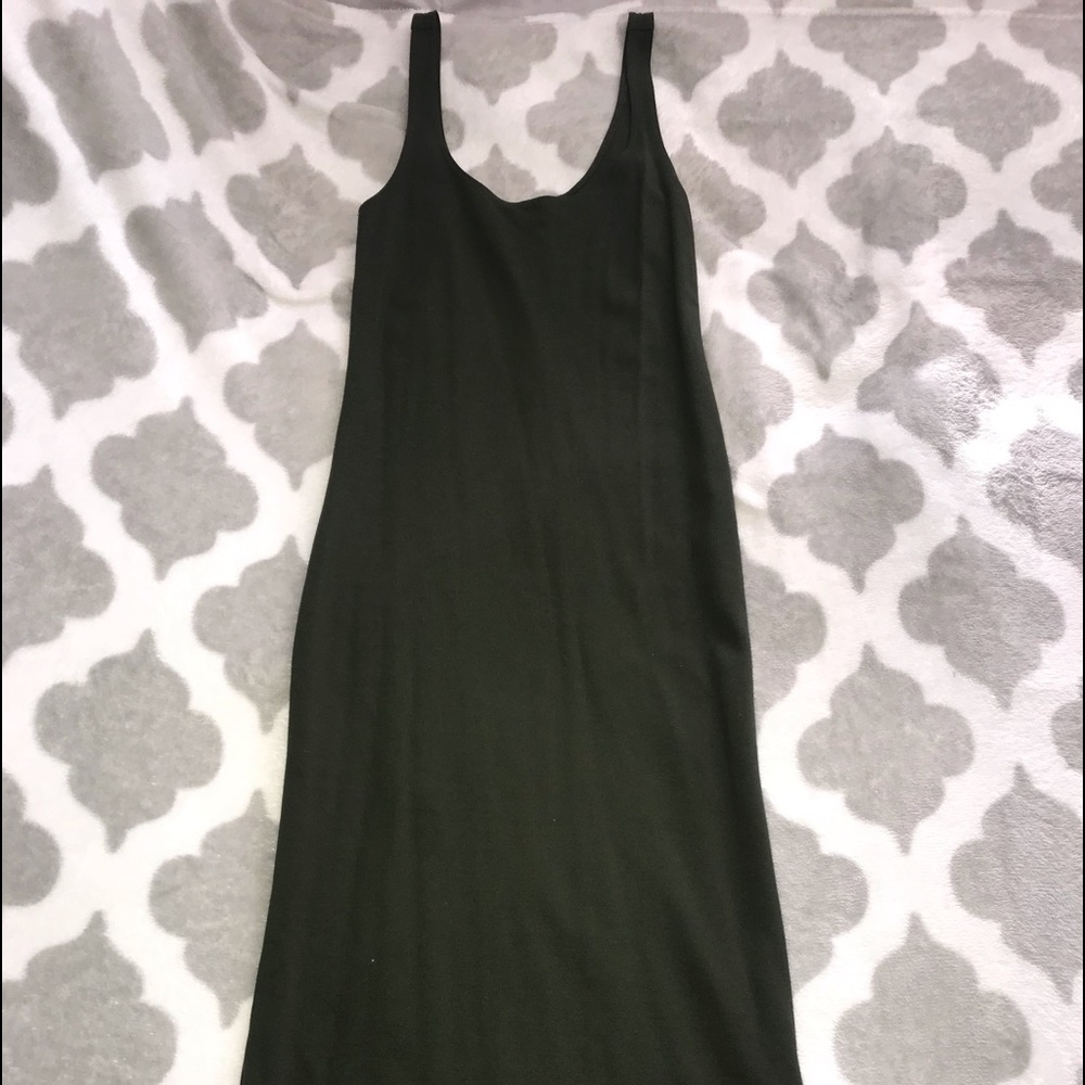 Strappy green midi dress